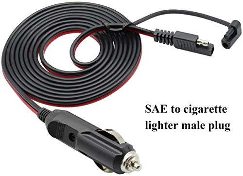 SAE to Cigarette Lighter Cable,16AWG 12V Cigarette Lighter Male Plug to SAE 2 Pin Quick Release Disconnect Connector Plug Adapter Extension Charging Cable with Fuse(2.4m/7.8ft-M) - color: 2.4m-Male