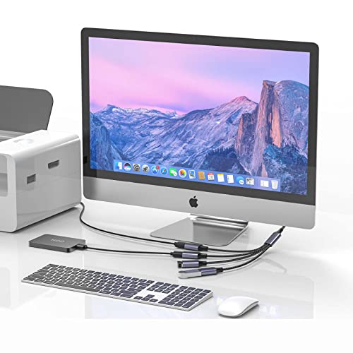 Fidioto USB Y Splitter, A 1 Male to 4 Female USB Extension Cable, USBA Splitter Support Charging and Data Transfer for Printer/Keyboard/Flash Drive/PlayStation/Laptop/LED Etc - style: 1 in 4 out-4ft