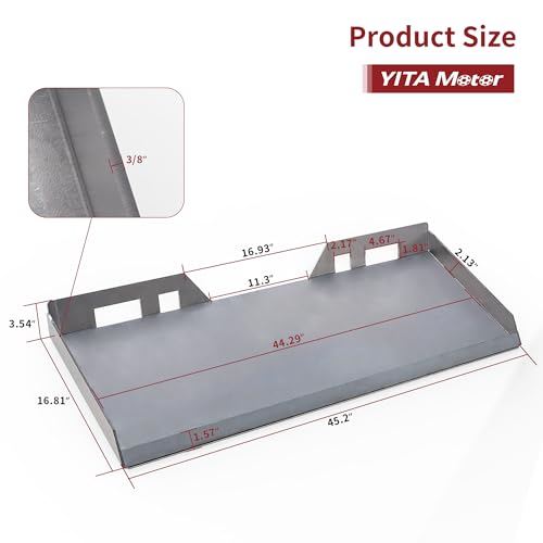 YITAMOTOR 3/8" Skid Steer Mount Plate Attachment for Kubota, Bobcat Tractor - size: 3/8 Inch