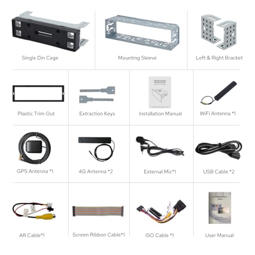 Joying 9 Inch Single Din Touchscreen Radio with Carplay & Android Auto
