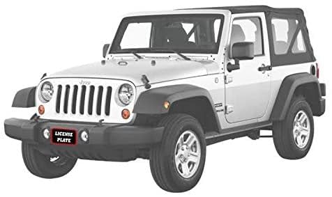 STO N SHO License Plate Bracket Made for 2008-2018 Jeep Wrangler JK with Plastic Bumper