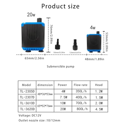 Aquariums Water with 4 Flows Submersed Design for Terrariums Turtles Tanks Circulations Aquariums - color: Tl2320d