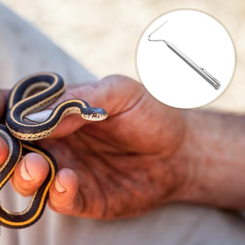 BESPORTBLE Retractable Stainless Steel Snake Hook Grabber Portable Adjustable Snake Catching Tool for Reptile Handling and Secure Capture