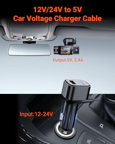 Vantrue 11.5ft USB-C Car Charger for Dash Cam
