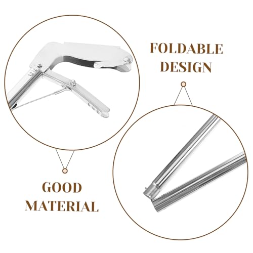 Abaodam Stainless Steel Folding Snake Catcher Clip Portable Lightweight Snake Tong Tool for Reptile Grabber Clamp for Professional Snake Handling and Capture