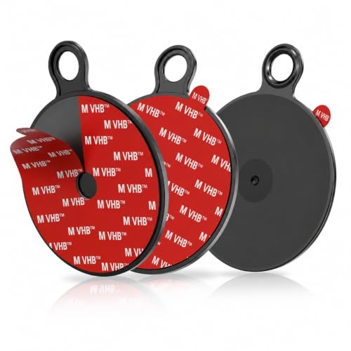 APPS2Car 3Pcs 3" Dashboard Pad Mounting Disk for Suction Cup Phone Mount - size: 3 Inch Round - 3 Pack - Single-Sided