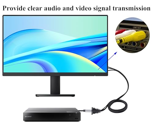 6 Feet RCA to 3.5MM AUX Panel Mount Cable 3RCA Male to 3.5mm Female AUX Audio AV Video Dashboard Panel Extension Flush Mount Cable for Car Boat Truck Yacht Motorcycle(2 M,3 RCA to 3.5mm) - color: 2M, 3RCA to 3.5mm