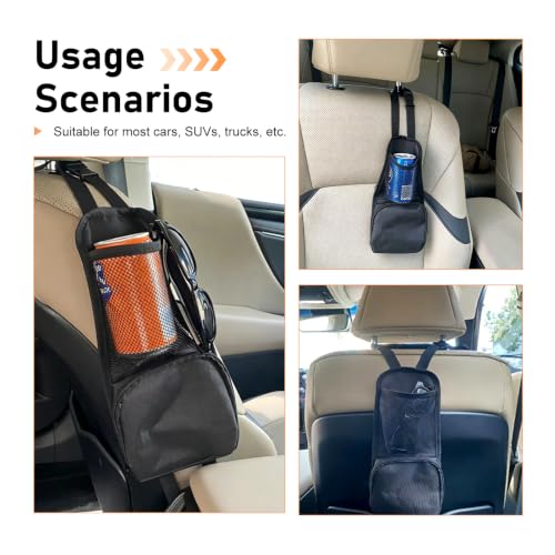 Car Seat Storage Hanging Bag, Multi-Pocket Seat Side Organizer with Mesh Pocket, Multifunctional Storage Pouch for Phone Wallet Glasses Drink, Universal Car Holder for Sedans SUVs Trucks - size: 1PC