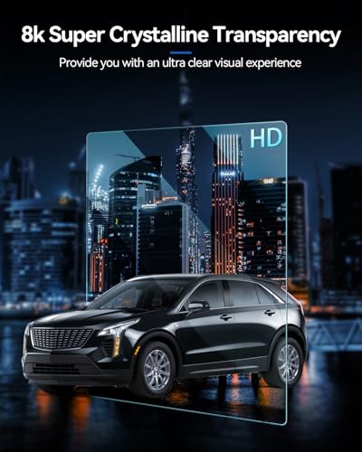 Car Screen Protector for 2024 2025 2023 2022 2021 2020 2019 Cadillac XT4 CT4 Accessories Navigation Screen Protector Tempered Glass HD Clear 8'' - size: for 2019-2023 Cadillac XT4 CT4 8''