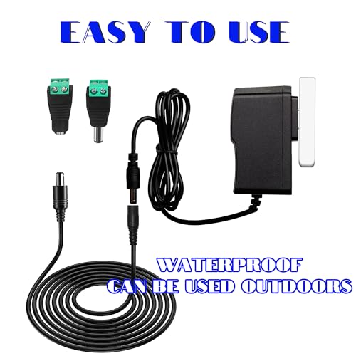Dianrui 4 PCS 33FT(10M) Dc Power Extension Cable, 5.5mm x 2.1mm 12V Dc Extension Cord Power Adapter for Security Camera CCTV/Printers/Routers with Power Jack Adapter Connectors (2 x Male + 2 x Female) - size: 4X33FT
