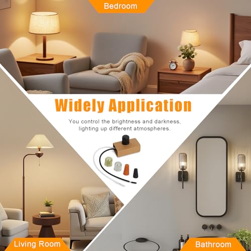 ๐๐ฅ๐๐ง๐๐๐ 200 Watt Dimmer Switch Replaces for Westek 6077b, ๐๐พ-๐ฎ๐ฏ๐ต๐ผ Manual Dimmer Replacement Switch with Knob for Lamp Incandescent/LED/Halogen 120V 200W by Ketofa