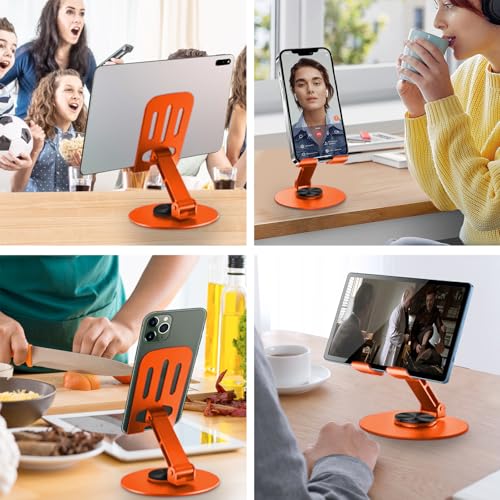 Universal Metal Cell Phone Stand, Orange - color: Orange