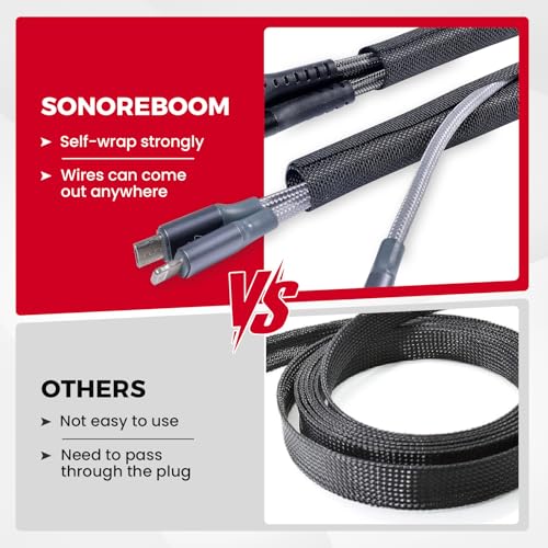 Split Braided Sleeve Cable Wire Loom Cord Covers 3/4''-16ft - style: 3/4" - 16 Feet