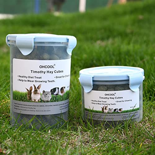 Timothy Hay Cubes 10 oz with Small Size - Timothy Grass Pellets for Tortoises Rabbits Guinea Pig Chinchilla | Small size timothy grass pellets, suitable for tortoises, rabbits, guinea pigs, chinchillas - size: 10 Ounce (Pack of 1)
