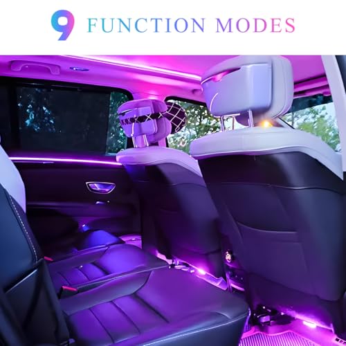KVAEY 2 PCS USB Star Night Light, Adjustable Sound Activated Car Roof Atmosphere Lamp, Portable Romantic LED Auto Interior Ambient Light for Car, Bedroom, Party, Ceiling - color: 1 PCS