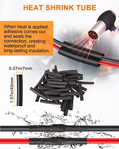 NAOEVO 3 Pin Connector Waterproof, 16 AWG 3 Wire Connectors, 6 Kits - size: 3 Pin
