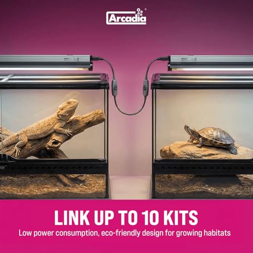 Arcadia T5 UVB Reptile Light Fixture Kit 36" Long 39 Watts 6% UVB Forest – Complete UVB Light for Reptiles, Turtles, Snake, Bearded Dragon Lamp, Long Lasting Easy to Use Professional Lighting