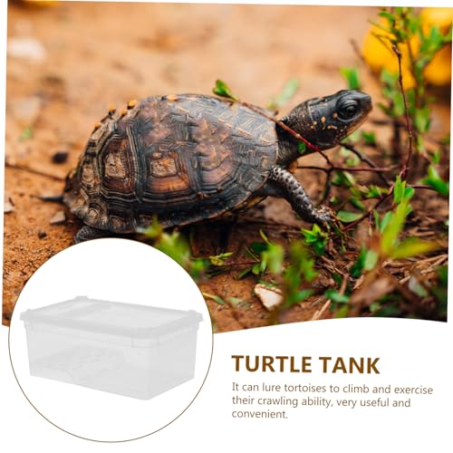OUNONA Transparent Plastic Reptile Breeding Box Versatile Terrarium for Lizard Snake and Frog Easy to Habitat for Home School and Pet Store Use