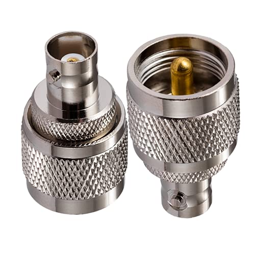 2PCS CB Radio Adapter PL259 UHF Male to BNC Female Antenna Adapter for CB Antenna CB Aerial Ham Radio Walkie Talkie Handheld Radio Two Way Radio SO 239 Coax Wireless LAN Devices - size: UHF F to BNC M