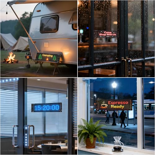led Eyes for car Windshield-programmable led Sign,Devil Eyes Light for Windshield with Dynamic Patterns, APP/Remote Control, IP68 Waterproof, USB Powered for Cars/Trucks/RVs,1PCS (14.7"x3.6") - size: 14.7"x3.6" -1PCS