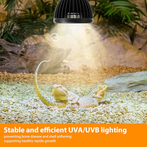 REPTITRIP UVB Light for Reptiles, UVB Bulb 5W 5.0 UVB LED Lamp, Reptile Light Bulb, Provide Sufficient UVB Exposure for Tropical Spices-Not Heat Lamp - style: UVB-5