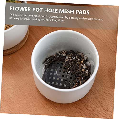 20pcs Planter Hole Mesh Pads for Flower Pots Durable Drainage Gaskets for Bonsai Bottom Mats Prevent Soil Leakage Base Cushion for Garden Use