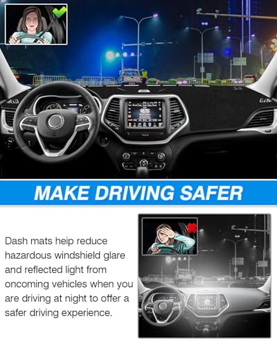 Cartist Dash Cover for Nissan Pathfinder 2013-2020 Dashboard Cover Mat - color: 13-120 Pathfinder(Black)