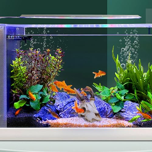 Reptile Decorations for Terrarium, Resin Skull Ornament Climbing Toy for Gecko, Tarantula Enclosure Accessories, Bearded Dragon Tank Accessories