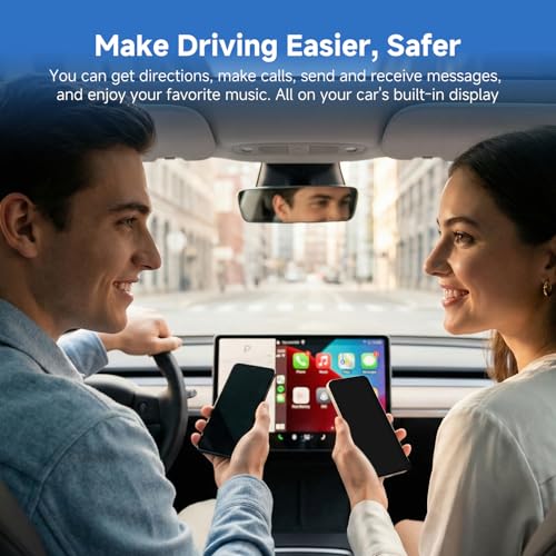 D7 Mini 2-in-1 Wireless CarPlay & Android Auto Adapter Alloy Shell - style: USB