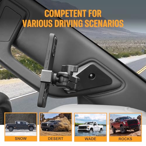 FUNY Dashboard Left Side Phone Holder Mount Compatible with Chevy Silverado