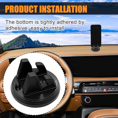 Universal Non-Slip Dashboard Stand 360 Rotatable Car Phone Holder Mount for Smartphones for Easy Navigation in Car and Home Center Console or Desktop Black