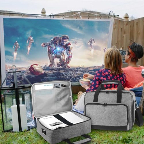 Projector Carrying Bag, Projector Carrying Case, Projector Case, Portable Carrying Bag with Laptop Compartment & Adjustable Shoulder Strap,Portable Bag for Most Major Projector