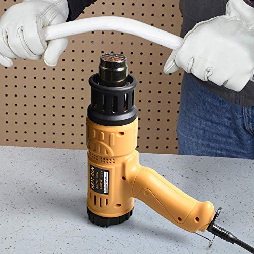 SEEKONE Heat Gun 1800W 122℉-1202℉(50℃- 650℃)Fast Heating Heavy Duty Hot Air Gun Kit Variable Temperature Control Overheat Protection with 4 Nozzles for Crafts, Shrinking PVC, Stripping Paint(5.2FT)