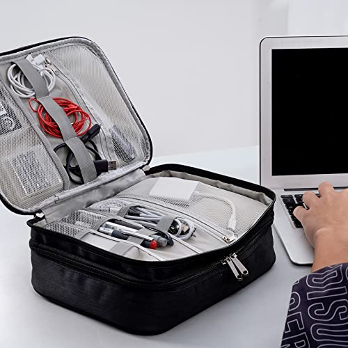 OrgaWise Electronics Travel Organizer, Three-Layer Tech Case - color: Three layer-Black