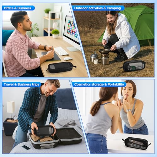 Electronics Organizer Travel Case,Zipper Mesh Tech Pouch Accessories Carry Storage for Mouse,Cord,Cables,USB Flash Drive,Hard Drive,Essentials