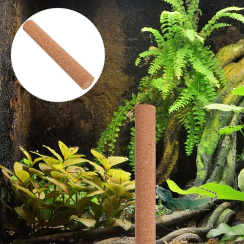 VOSAREA Reptile Wood Branch for Climbing and Basking, Natural Cork Wood Material, Sturdy and Fun Habitat Decoration for Reptiles and Lizards in Homes and Training Areas