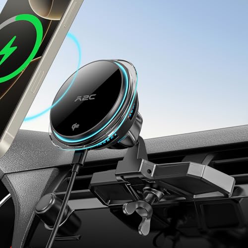 A2C Qi2 15W Wireless Car Charger CD Mount for MagSafe CD Slot | Air Vent