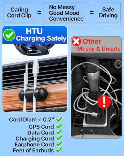 HTU Military-Grade Car Phone Holder, Strongest & Longest Steel-Hook - color: Graphite Gray