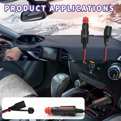12V Cigarette Lighter Compatible with CTEK Battery Charger Connect CIG Plug
