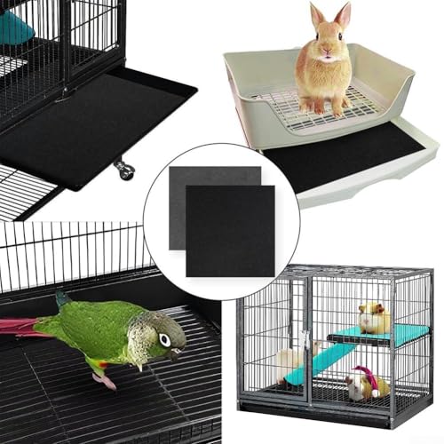 30 Pack Disposable Bird Cage Liners 20x18 Inch Precut Pads 1mm Thickened Felt for Parrot Parakeet Conure Hamster Rabbit Guinea Pig Small Animal Cage Cleaning Control Gray or Black(gray) - color: gray