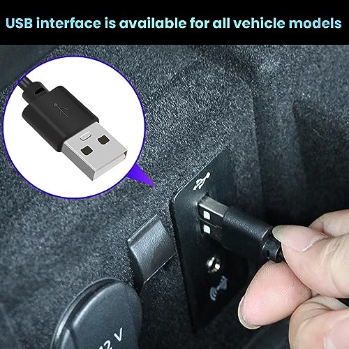 BESULEN Car Interior LED Lights, Neon Light Kit with USB Port, Red - color: Red