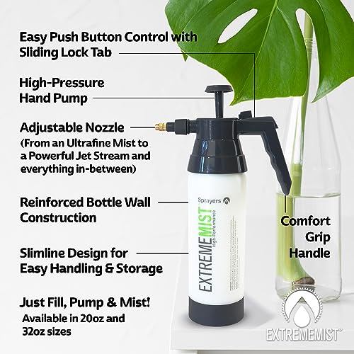 ExtremeMIST High-Performance Automotive Sprayer - Handheld Pump Sprayer for Interior & Exterior Detailing - Portable Mister with Adjustable Nozzle - Continuous Ultrafine Mister for Car Washing - 20 Oz - size: 20 Oz (Pack of 1)
