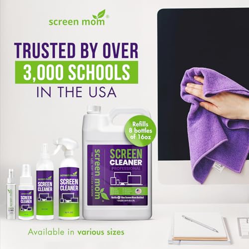 Screen Cleaner 6-Pack Microfiber Cloths for TV, Car, Laptop & Computer