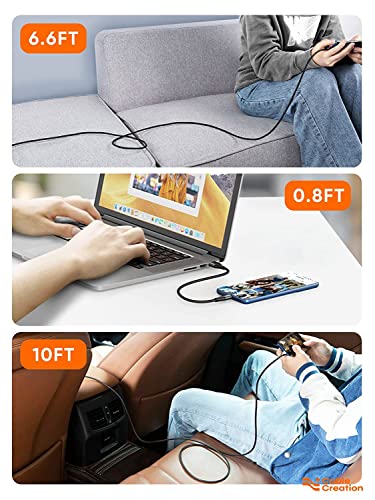 CableCreation 2-Pack Short USB A to C Cable 0.8FT, USB C Cable for Carplay - size: 0.8FT 2-Pack, style: A to C