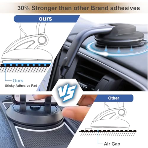 Dashboard Sticky Pad for Car Phone Mount, Strong Adhesive Sticker Double-Sided Anti Slip Gel Pad Adhesive Replacement Mounting Tape for Magnetic Car Cradle Magnet Phone Holder (3.15" / 80mm) - size: 3.15" / 80mm