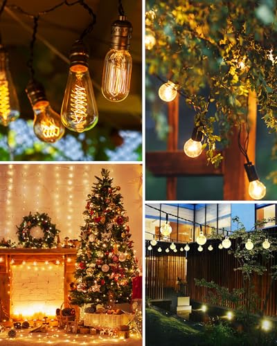 DEWENWILS Outdoor Dimmer for String Lights with Remote Waterproof Plug-in Dimmer, 100FT Range, 150W Dimmable LED/300W Tungsten Bulbs, Dimmer Switch for Dimmable String Lights - size: Dimmer with Preset Brightness