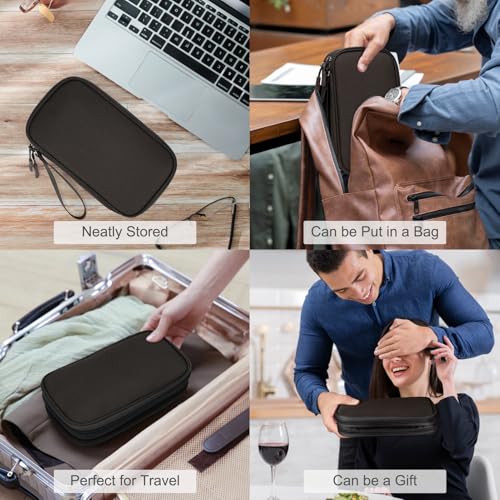 FYY Electronic Organizer, Travel Tech Pouch Bag, Medium, Coffee - color: Coffee, size: 8.3 x 5 x 2.6 inches