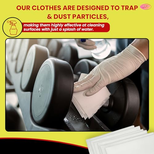 Streak Free/3 Microfiber Glass Cleaning Cloth, 6 Pack, Lint Free & Reusable