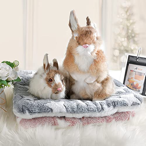 Small Animal Bed Mat, Soft & Warm, Suitable for Guinea Pig, Hamster, Rabbit, Rat and Bearded Dragon (X-Large(13.3''x9.4''), Mesh Grey) - color: Mesh Grey, size: X-Large(13.3''x9.4'')