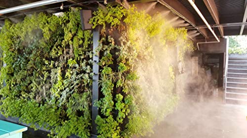 High Pressure Misting system 1500 PSI - Mistcooling System - For Patio Misting - Residential, Restaurant and Industrial - With Smart Phone Controller - Flexible (60 Feet - 20 Nozzles) - size: 60 Feet - 20 Nozzles
